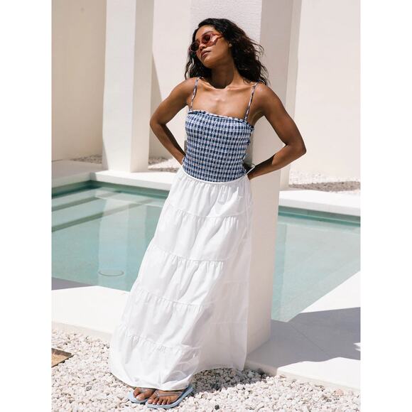 Damson Madder Navy Blue Margot Gingham Betty Swimsuit Size 14 - Picture 9 of 10